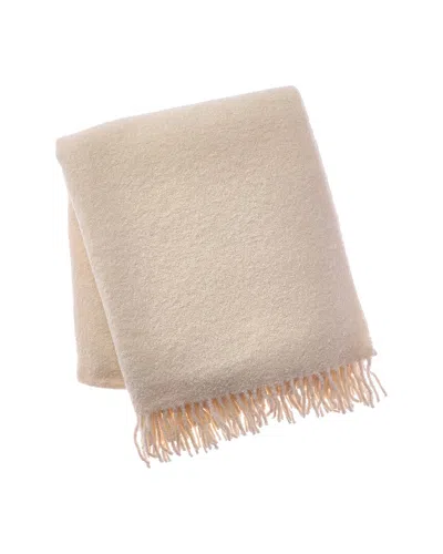 Amicale Cashmere Solid Alpaca-blend Throw In Brown