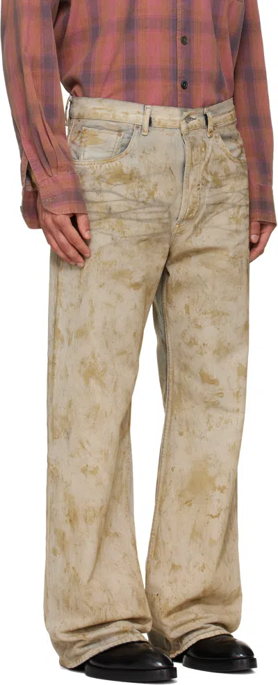 Acne Studios Beige Regular Fit 2021m Jeans In Brown