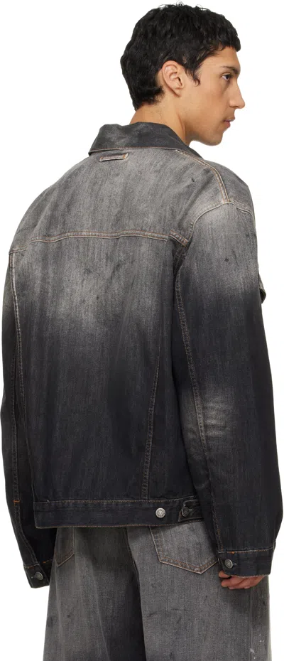 Acne Studios Buttoned Denim Jacket In Black