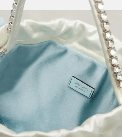 Jimmy Choo Drawstring Mini Shoulder Bag In White