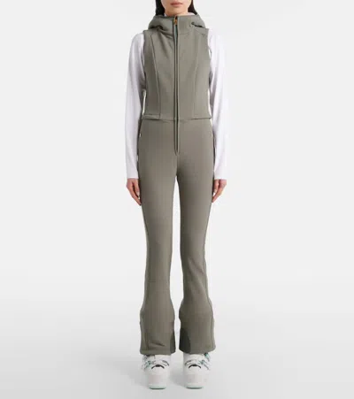 Bogner Down Ski Suit And Jacket Set In Gray