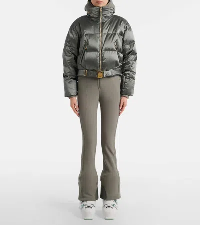 Bogner Down Ski Suit And Jacket Set In Gray