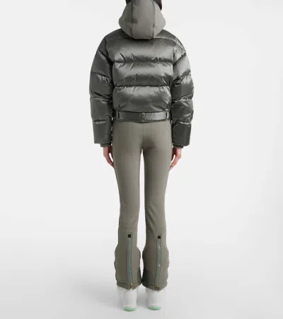 Bogner Down Ski Suit And Jacket Set In Gray