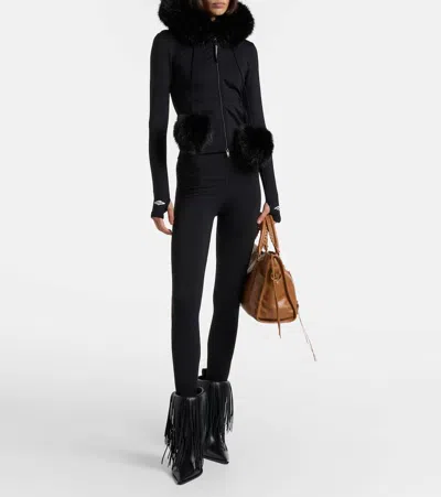 Balenciaga Avenue Fringe Ankle Boots Pointed Toe Pull Tab In Black