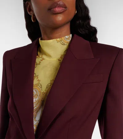 Versace Wool Blazer In Red