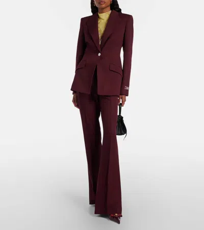 Versace Wool Blazer In Red