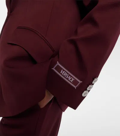 Versace Wool Blazer In Red