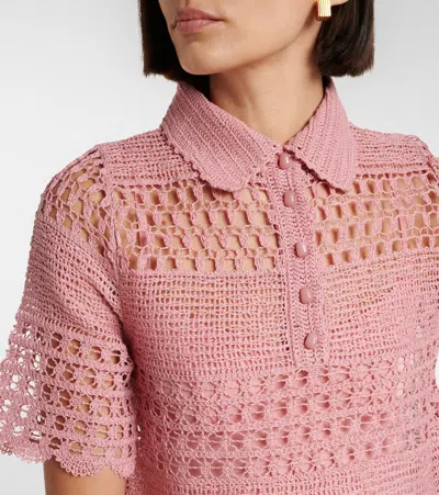 Zimmermann Wanderlust Sun Crocheted Cotton-blend Top In Brown