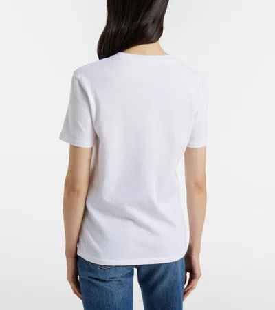 Chloé Cotton Crew Neck Graphic Short Sleeve T-shirt In White