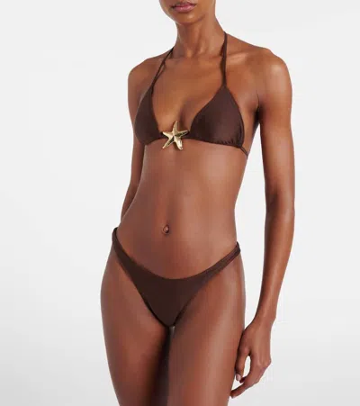 Same Starfish Bikini Top In Brown
