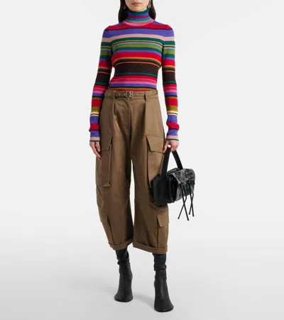 Acne Studios Wool Turtleneck Sweater In Multi
