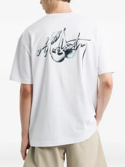Off Duty Cherry White T-shirt In White
