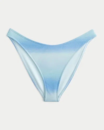 Hollister Shimmer Cheeky Bikini Bottom In Blue