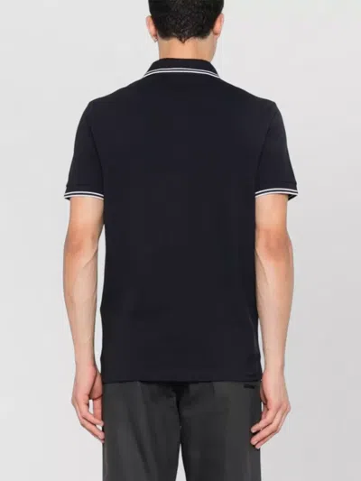 Stone Island Mens Black Brand-patch Regular-fit Stretch-cotton Polo Shirt Xl In Blue