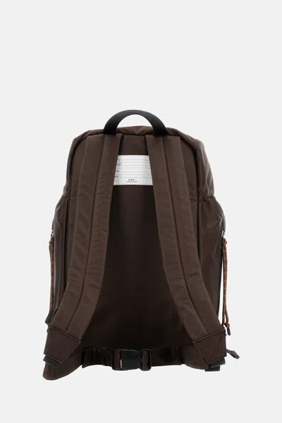 A.p.c. Brown Trek Technical Backpack In Orange