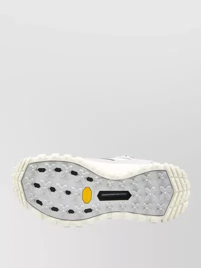 Moncler Light Grey Real Leather Trailgrip Gtx Low Top Sneakers In Gray