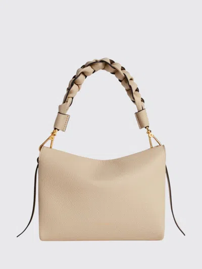 Coccinelle Handbag In Two-sided Leather Boheme Small In Purple