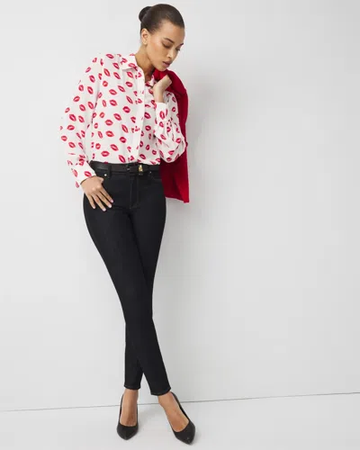 White House Black Market Soft Shirt In White