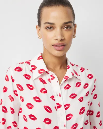 White House Black Market Soft Shirt In White