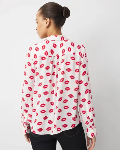 White House Black Market Soft Shirt In White