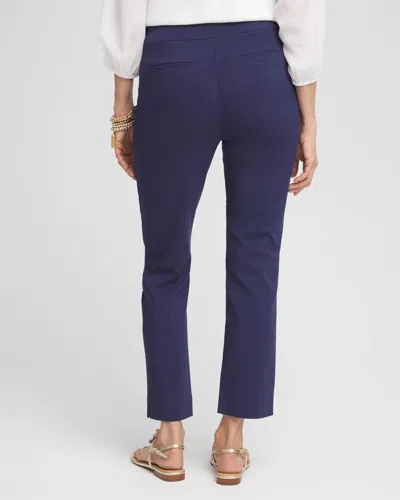 Chico's Brigitte Slim Pull-on Crop In Blue In Blue