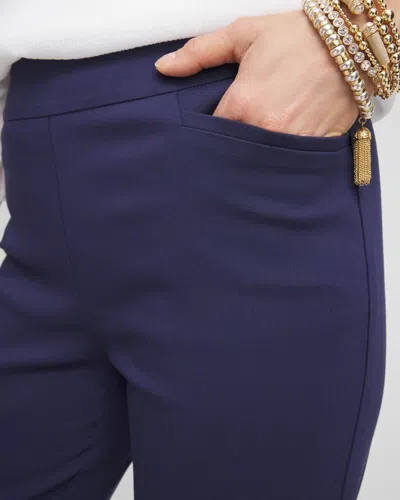 Chico's Brigitte Slim Pull-on Crop In Blue In Blue