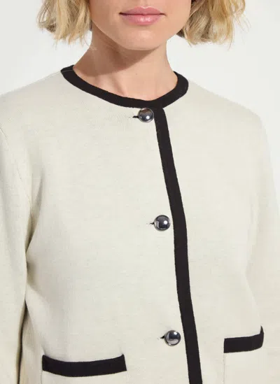 Lyssé Amal Sweater Jacket In Chalk In White