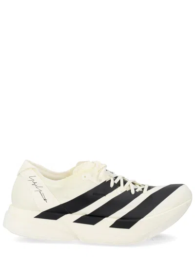 Y-3 White Black Adios 9 Mesh Elasticized Rubber-sole Sneakers In Multi