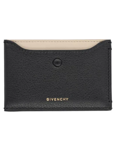 Givenchy Day Card Case In Shiny Leather In Black