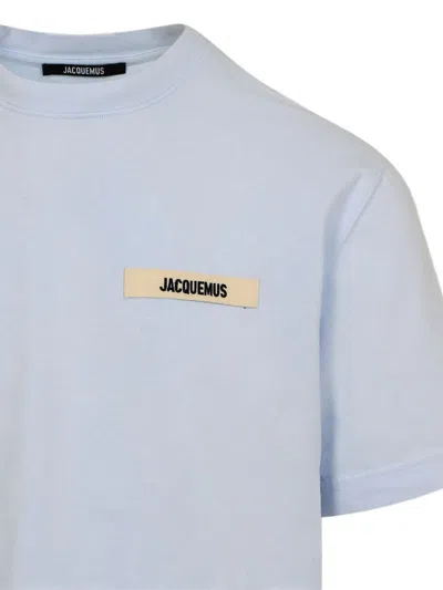 Jacquemus Mens Light Blue Le T-shirt Logo-tab Cotton T-shirt Xl In Blue