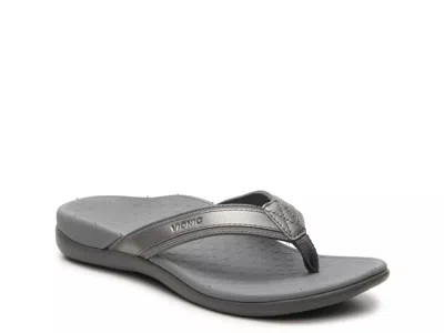 Vionic Tide Ii Flip Flop In Gray