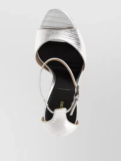 Tom Ford Women Silver Leather Heels, 7.5 Luxury Pumps & Heels For Women Darveys In Gray