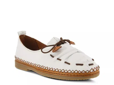Spring Step Berna Flat In White