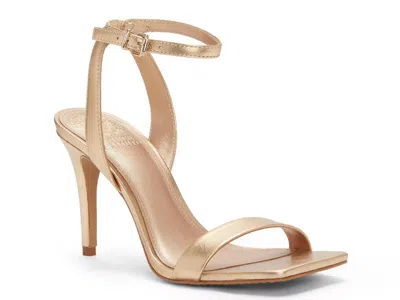 Vince Camuto Women's  Saprenda Sandals Sandstone Leather Ankle Strap Hawk1962 In Gold