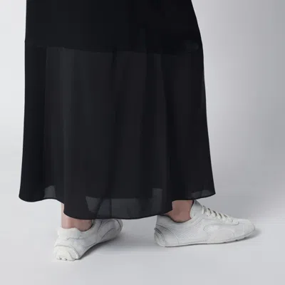 6397 Black Patchwork Skirt In Black