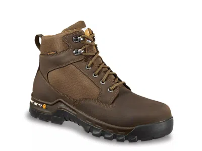 Carhartt Wide Width Rugged Flex Waterproof Steel Toe Work Boot In Brown