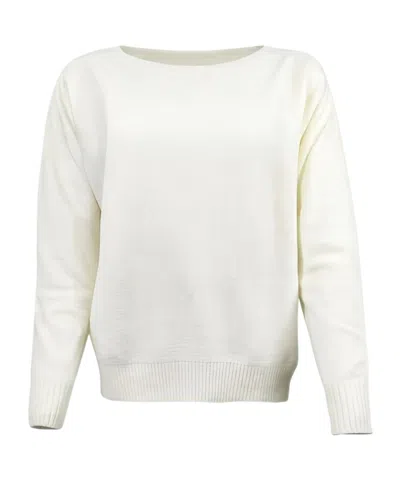 D Exterior Long-sleeved Sweater In White