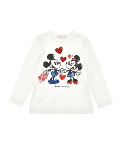 Monnalisa T-shirt St.lovers Jersey Jersey Cotone Stretch In White