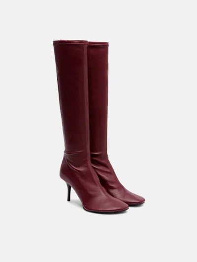 Acne Studios Stretch Back Boots Wine Red In Brown