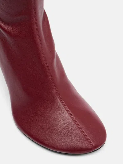 Acne Studios Stretch Back Boots Wine Red In Brown