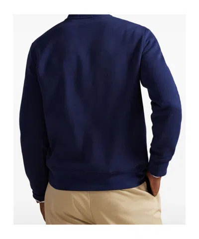 Polo Ralph Lauren Long Sleeve Fleece Society Bear Crewneck Sweatshirt In Multi