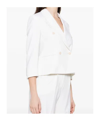 Max Mara Double-breasted Jacket In White