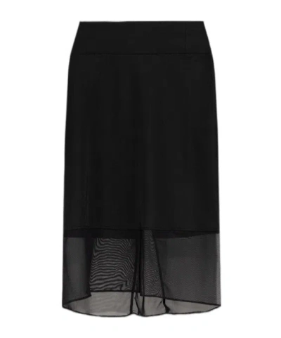 Iro Mesh-panel Skirt In Black