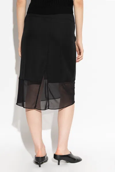 Iro Mesh-panel Skirt In Black