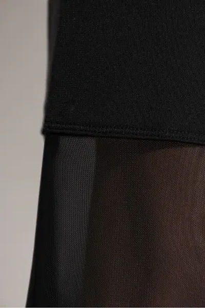 Iro Mesh-panel Skirt In Black