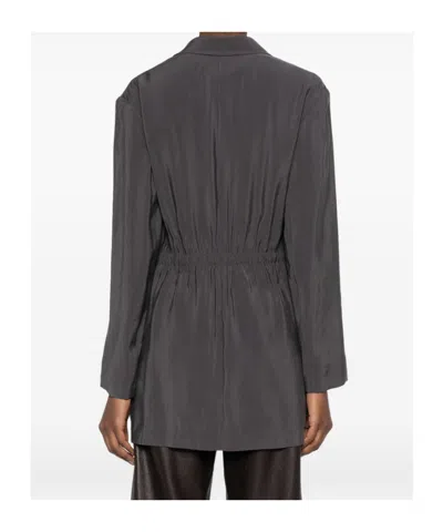 Alysi Single-breasted Blazer Jacket In Brown