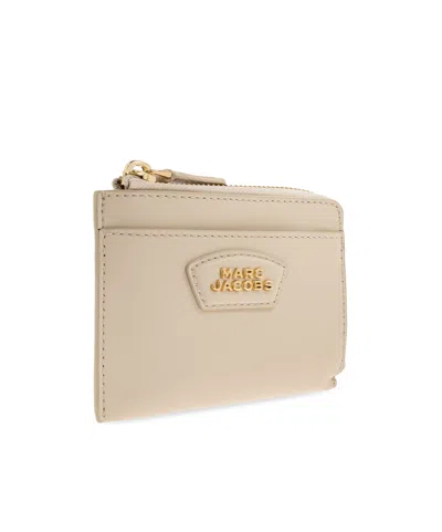 Marc Jacobs Everyday Top Zip Leather Wallet In Neutral