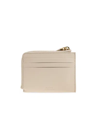 Marc Jacobs Everyday Top Zip Leather Wallet In Neutral