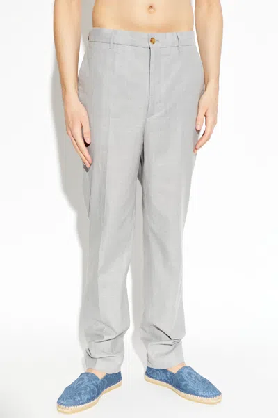 Etro Belt Loop Track Pants In Gray