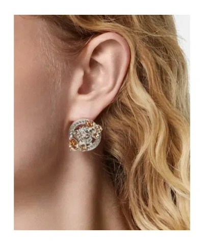 Versace Medusa Stud Earrings In Multi